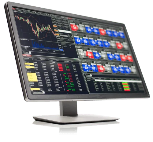 NinjaTrader trading platform displayed on a monitor