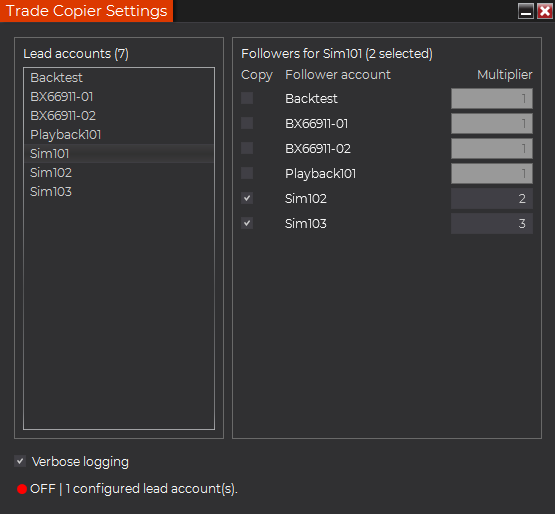 Trade Copier Add-on screenshot