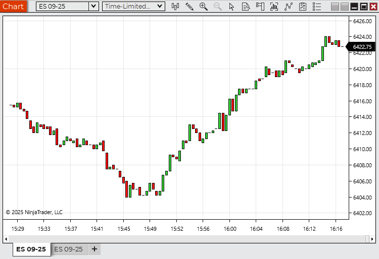 Time Limited NinjaTrader Renko Bars